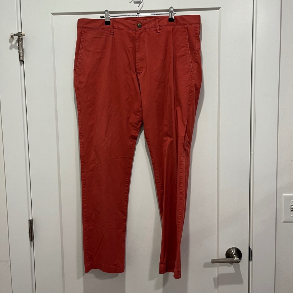 Bonobos Washed Chinos Slim Fit Red Pants 36x30 Mens Casual Trousers